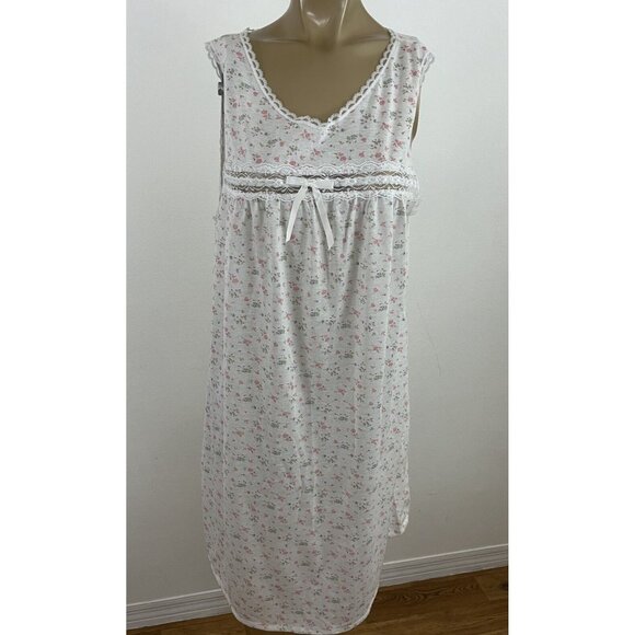 Vintage Willow Creek Women's L Nightgown Gown Floral Cottagecore Prairie Lace - Picture 1 of 8
